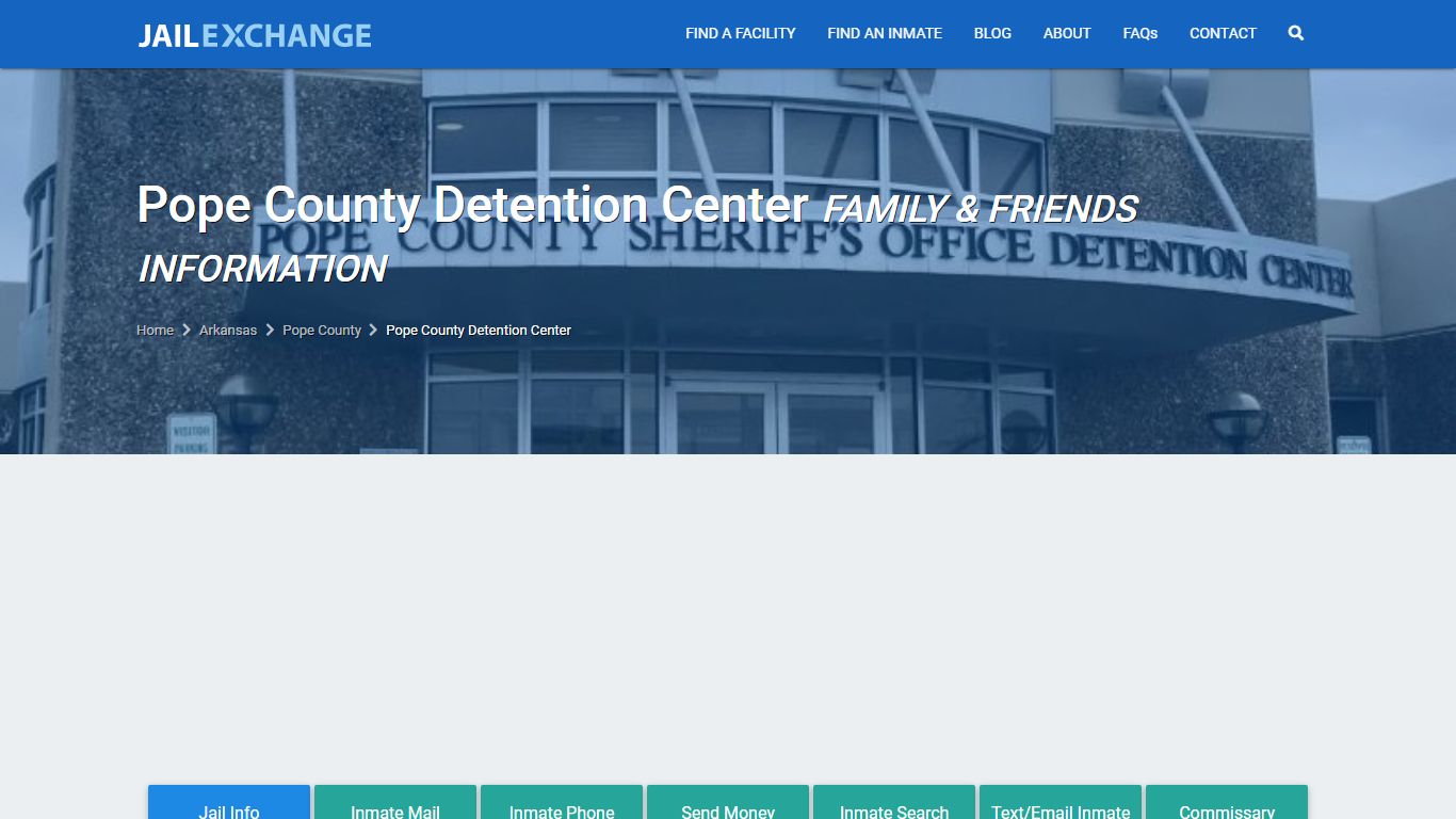 Pope County Detention Center AR | Booking, Visiting, Calls, Phone