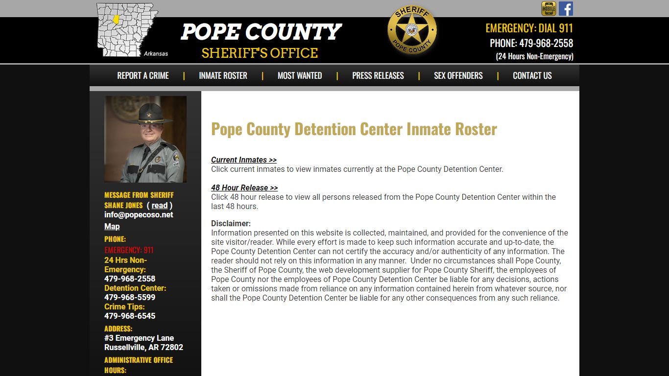 Roster Choose - Pope County AR Sheriff