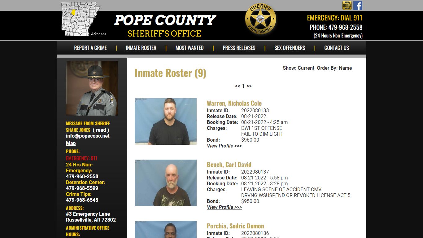 Inmate Roster - Released Inmates Booking Date Descending - Pope County ...